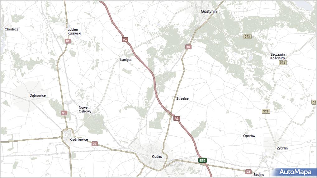 Mapa Strzelce Kujawskie, Strzelce Kujawskie na mapie Targeo
